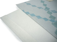 画像をギャラリービューアに読み込む, 洗える夏着物 4点セット Lサイズ 黒 花柄 きもの 水色 菱繋ぎ 名古屋帯 正絹帯揚げ帯締め コーディネートの不安解消 お仕立て済みなので届いたらすぐにおでかけ