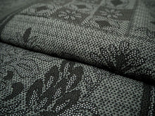 画像をギャラリービューアに読み込む, 洗える夏着物 4点セット Lサイズ 濃いグレー 花柄 きもの ベージュ 波 青海波 名古屋帯 正絹帯揚げ帯締め コーディネートの不安解消 お仕立て済みなので届いたらすぐにおでかけ