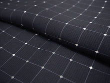 画像をギャラリービューアに読み込む, 夏着物 洗える 単品 レディース 紗 M 濃紺地 格子 スクエア 仕立て上がりだから届いたらすぐ着れる 自宅で洗濯できてメンテナンスが楽