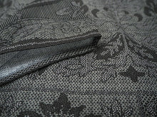 画像をギャラリービューアに読み込む, 夏着物 洗える 単品 レディース 紗 M 濃いグレー地 オリエンタル 花 仕立て上がりだから届いたらすぐ着れる 自宅で洗濯できてメンテナンスが楽