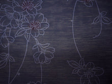 画像をギャラリービューアに読み込む, 夏着物 洗える 単品 レディース 紗 M 濃紺地 枝桜 仕立て上がりだから届いたらすぐ着れる 自宅で洗濯できてメンテナンスが楽