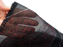 画像をギャラリービューアに読み込む, 夏着物 洗える 単品 レディース 紗 L 黒地 裂取 青海波 紗綾形 菊菱 仕立て上がりだから届いたらすぐ着れる 自宅で洗濯できてメンテナンスが楽