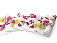 画像をギャラリービューアに読み込む, 竺仙 浴衣 夏着物 反物 単品 注染 綿 白地 立葵 竺仙ブランド 日本製