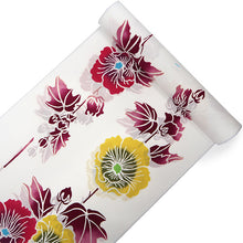 画像をギャラリービューアに読み込む, 竺仙 浴衣 夏着物 反物 単品 注染 綿 白地 立葵 竺仙ブランド 日本製