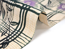 画像をギャラリービューアに読み込む, 竺仙 浴衣 夏着物 反物 単品 注染 綿 生成り地 桔梗 格子柄 キングサイズ 竺仙ブランド 日本製