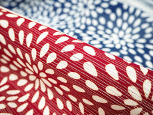 画像をギャラリービューアに読み込む, 竺仙 浴衣 夏着物 反物 単品 注染 綿絽 白・渋赤・紺地 むじな菊 横段柄 竺仙ブランド 日本製