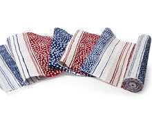 画像をギャラリービューアに読み込む, 竺仙 浴衣 夏着物 反物 単品 注染 綿絽 白・渋赤・紺地 むじな菊 横段柄 竺仙ブランド 日本製