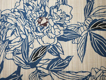 画像をギャラリービューアに読み込む, 竺仙 浴衣 夏着物 反物 単品 引き染 綿 奥州小紋 生成り地 芍薬柄 竺仙ブランド 日本製