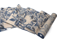 画像をギャラリービューアに読み込む, 竺仙 浴衣 夏着物 反物 単品 引き染 綿 奥州小紋 生成り地 芍薬柄 竺仙ブランド 日本製