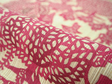 画像をギャラリービューアに読み込む, 竺仙 浴衣 夏着物 反物 単品 引き染 綿 松煙染小紋 生成り地 ロンド柄 森 ダンス 竺仙ブランド 日本製