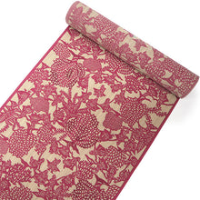 画像をギャラリービューアに読み込む, 竺仙 浴衣 夏着物 反物 単品 引き染 綿 松煙染小紋 生成り地 ロンド柄 森 ダンス 竺仙ブランド 日本製