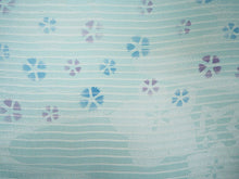 画像をギャラリービューアに読み込む, 帯揚げ 帯締め セット 夏用 正絹 カジュアル 平組 ブルー地 撫子 帯あげ モスグリーン×白 レース 帯〆 絽目の透け感が涼し気 夏着物に