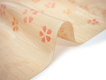 画像をギャラリービューアに読み込む, 帯揚げ 帯締め セット 夏用 正絹 カジュアル 平組 薄オレンジピンク地 撫子 帯あげ 渋オレンジ×白 レース 帯〆 絽目の透け感が涼し気 夏着物に