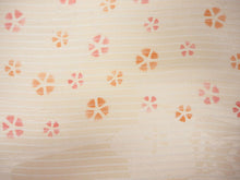 画像をギャラリービューアに読み込む, 帯揚げ 帯締め セット 夏用 正絹 カジュアル 平組 薄オレンジピンク地 撫子 帯あげ 渋オレンジ×白 レース 帯〆 絽目の透け感が涼し気 夏着物に