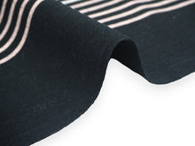 画像をギャラリービューアに読み込む, 伊勢木綿 反物 単品 綿 堅牢染 黒地 青 ピンク 縞 カジュアル着物 木綿の優しい肌触り 臼井織布謹製