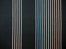 画像をギャラリービューアに読み込む, 伊勢木綿 反物 単品 綿 堅牢染 黒地 青 ピンク 縞 カジュアル着物 木綿の優しい肌触り 臼井織布謹製