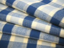 画像をギャラリービューアに読み込む, 伊勢木綿 反物 単品 綿 堅牢染 黄色×青 格子 カジュアル着物 木綿の優しい肌触り 臼井織布謹製