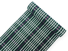 画像をギャラリービューアに読み込む, 伊勢木綿 反物 単品 綿 堅牢染 深緑×白×ピンク 格子 チェック カジュアル着物 木綿の優しい肌触り 臼井織布謹製