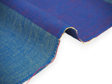 画像をギャラリービューアに読み込む, 伊勢木綿 反物 単品 綿 堅牢染 薄オレンジ×青×赤 格子 チェック カジュアル着物 木綿の優しい肌触り 臼井織布謹製