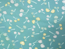 画像をギャラリービューアに読み込む, 洗える着物 反物のみ ポリエステル レディース 女性 小紋 着物 渋水色地葵柄 袷・単衣の着物にも羽織・コートにもお仕立て可能