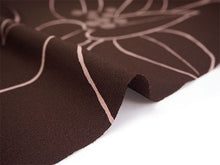 画像をギャラリービューアに読み込む, 洗える着物 反物のみ ポリエステル レディース 女性 小紋 着物 茶色地葉っぱと実柄 袷・単衣の着物にも羽織・コートにもお仕立て可能