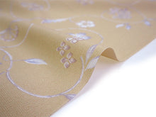 画像をギャラリービューアに読み込む, 洗える着物 反物のみ ポリエステル レディース 女性 小紋 着物 クリームベージュ地更紗柄 袷・単衣の着物にも羽織・コートにもお仕立て可能