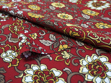 画像をギャラリービューアに読み込む, 洗える着物 反物のみ ポリエステル レディース 女性 小紋 着物 レンガ色地裂取り柄 袷・単衣の着物にも羽織・コートにもお仕立て可能