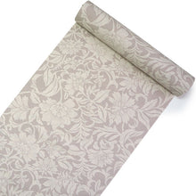 画像をギャラリービューアに読み込む, 洗える着物 反物のみ ポリエステル レディース 女性 小紋 着物 薄パープルベージュ地更紗柄 袷・単衣の着物にも羽織・コートにもお仕立て可能