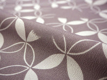 画像をギャラリービューアに読み込む, 洗える着物 反物のみ ポリエステル レディース 女性 小紋 着物 渋紫地破れ七宝柄 袷・単衣の着物にも羽織・コートにもお仕立て可能