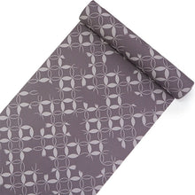 画像をギャラリービューアに読み込む, 洗える着物 反物のみ ポリエステル レディース 女性 小紋 着物 渋紫地破れ七宝柄 袷・単衣の着物にも羽織・コートにもお仕立て可能