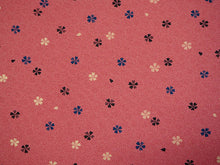 画像をギャラリービューアに読み込む, 洗える着物 反物のみ ポリエステル レディース 女性 小紋 着物 渋珊瑚色地小桜柄 袷・単衣の着物にも羽織・コートにもお仕立て可能