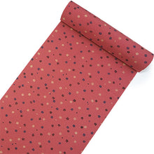 画像をギャラリービューアに読み込む, 洗える着物 反物のみ ポリエステル レディース 女性 小紋 着物 渋珊瑚色地小桜柄 袷・単衣の着物にも羽織・コートにもお仕立て可能