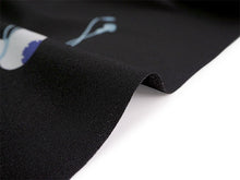 画像をギャラリービューアに読み込む, 洗える着物 反物のみ ポリエステル レディース 女性 小紋 着物 黒地瓢箪柄 袷・単衣の着物にも羽織・コートにもお仕立て可能