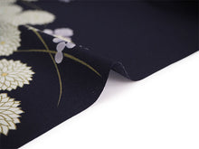 画像をギャラリービューアに読み込む, 洗える着物 反物のみ ポリエステル レディース 女性 小紋 着物 紫地菊柄 袷・単衣の着物にも羽織・コートにもお仕立て可能