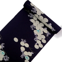 画像をギャラリービューアに読み込む, 洗える着物 反物のみ ポリエステル レディース 女性 小紋 着物 紫地菊柄 袷・単衣の着物にも羽織・コートにもお仕立て可能