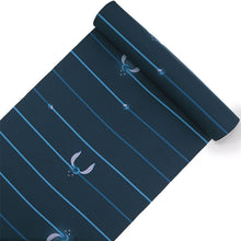 画像をギャラリービューアに読み込む, 洗える着物 反物のみ ポリエステル レディース 女性 小紋 着物 紺地うさぎ縞柄 袷・単衣の着物にも羽織・コートにもお仕立て可能