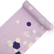 画像をギャラリービューアに読み込む, 洗える着物 反物のみ ポリエステル レディース 女性 小紋 着物 紫地雪輪柄 袷・単衣の着物にも羽織・コートにもお仕立て可能