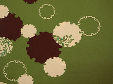 画像をギャラリービューアに読み込む, 洗える着物 反物のみ ポリエステル レディース 女性 小紋 着物 緑地雪輪柄 袷・単衣の着物にも羽織・コートにもお仕立て可能