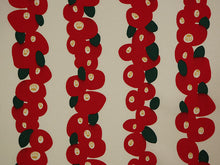 画像をギャラリービューアに読み込む, 洗える着物 反物のみ ポリエステル レディース 女性 小紋 着物 ベージュ地赤椿柄 袷・単衣の着物にも羽織・コートにもお仕立て可能