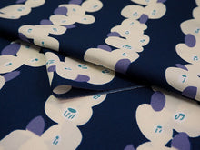 画像をギャラリービューアに読み込む, 洗える着物 反物のみ ポリエステル レディース 女性 小紋 着物 紺地白椿柄 袷・単衣の着物にも羽織・コートにもお仕立て可能