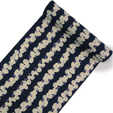 画像をギャラリービューアに読み込む, 洗える着物 反物のみ ポリエステル レディース 女性 小紋 着物 紺地白椿柄 袷・単衣の着物にも羽織・コートにもお仕立て可能