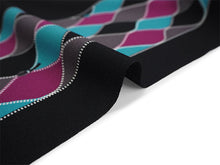 画像をギャラリービューアに読み込む, 洗える着物 反物のみ ポリエステル レディース 女性 小紋 着物 黒地立涌柄 袷・単衣の着物にも羽織・コートにもお仕立て可能