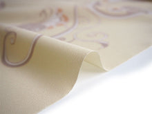画像をギャラリービューアに読み込む, 洗える着物 反物のみ ポリエステル レディース 女性 小紋 着物 クリーム地唐草柄 袷・単衣の着物にも羽織・コートにもお仕立て可能
