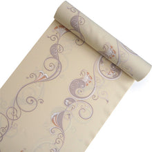 画像をギャラリービューアに読み込む, 洗える着物 反物のみ ポリエステル レディース 女性 小紋 着物 クリーム地唐草柄 袷・単衣の着物にも羽織・コートにもお仕立て可能