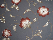 画像をギャラリービューアに読み込む, 洗える着物 反物のみ ポリエステル レディース 女性 小紋 着物 グレー地更紗柄 袷・単衣の着物にも羽織・コートにもお仕立て可能