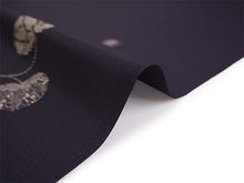 画像をギャラリービューアに読み込む, 雨コート 反物のみ 着物用 レインコート ポリエステル レディース 女性 紫地葵柄 道中着・道行・二部式などの雨コートに 撥水加工済み