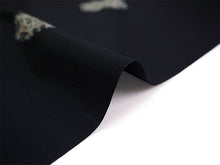 画像をギャラリービューアに読み込む, 雨コート 反物のみ 着物用 レインコート ポリエステル レディース 女性 黒地宝相華柄 道中着・道行・二部式などの雨コートに 撥水加工済み