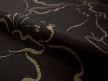 画像をギャラリービューアに読み込む, 雨コート 反物のみ 着物用 レインコート ポリエステル レディース 女性 黒地牡丹柄 道中着・道行・二部式などの雨コートに 撥水加工済み