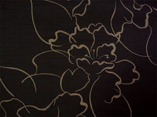 画像をギャラリービューアに読み込む, 雨コート 反物のみ 着物用 レインコート ポリエステル レディース 女性 黒地牡丹柄 道中着・道行・二部式などの雨コートに 撥水加工済み