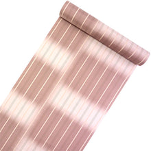 画像をギャラリービューアに読み込む, 雨コート 反物のみ 着物用 レインコート ポリエステル レディース 女性 渋ピンクグレー地縞に市松ぼかし柄 道中着・道行・二部式などの雨コートに 撥水加工済み